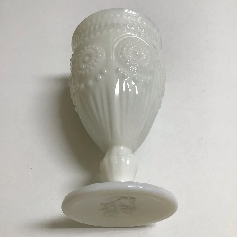 The Pioneer Woman Adeline Snow Milk Glass Goblet Tumbler Chalice White Gibson